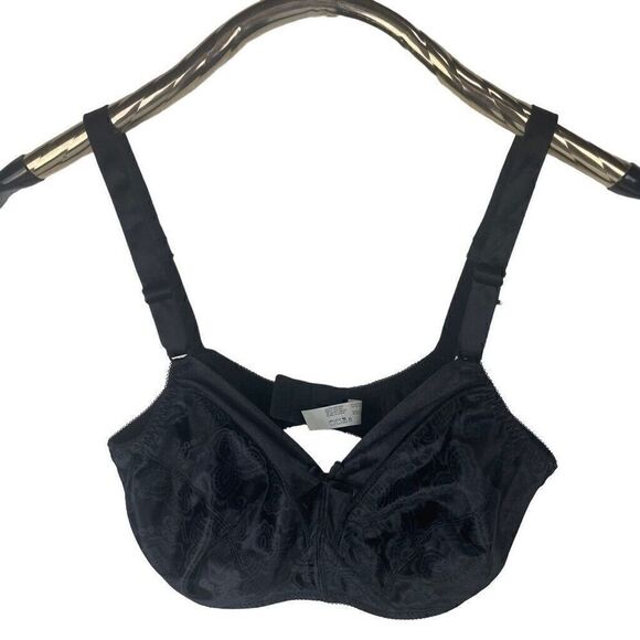 American Vintage BALI Black Satin Balconette Style Bra Size 38C - Picture 1 of 7